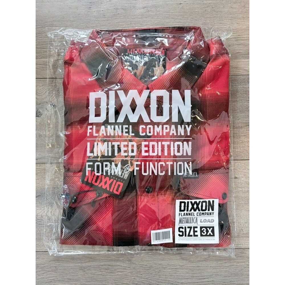 DIXXON FLANNEL x METALLICA LOAD Mens 3XL Limited Edition Flannel New In Bag